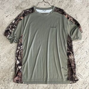 Green and Brown Camouflage Short Sleeve Tee
